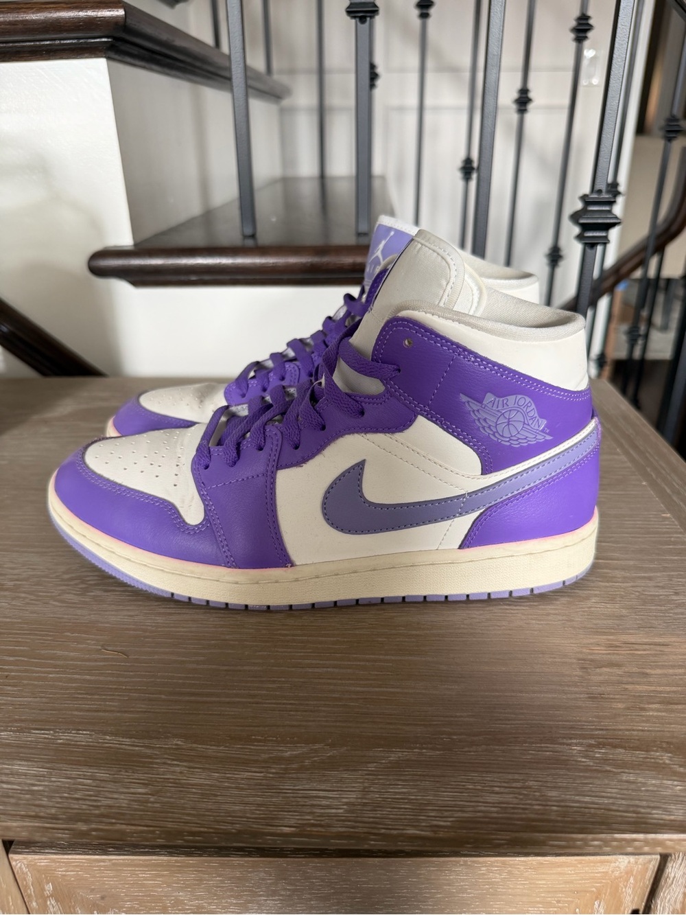 Nike Air Jordan 1 Mid Women’s Sneakers - Purple/Cream